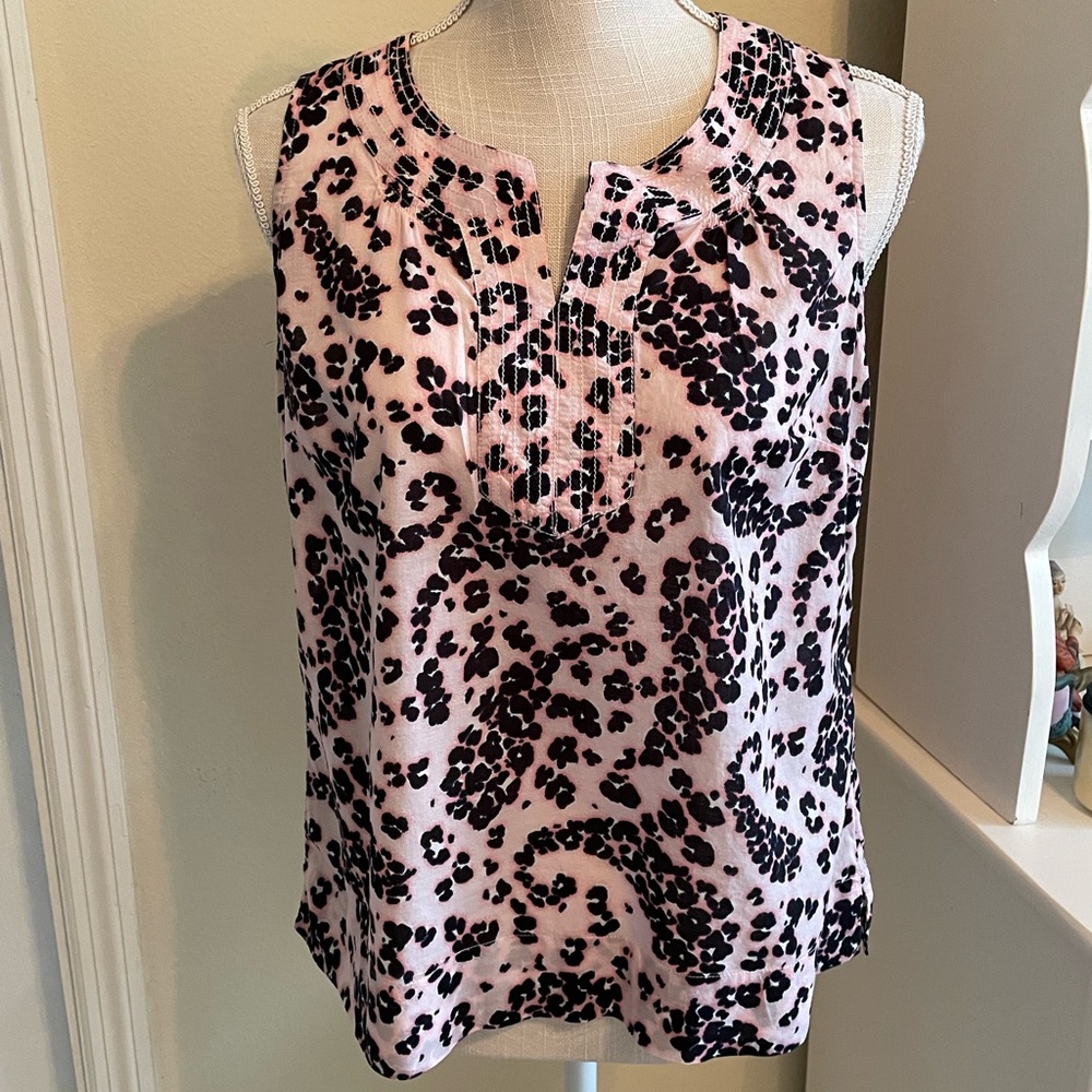 🌟HP🌟Talbots Leopard Paisley Popover Top